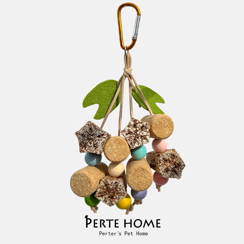 鹦鹉啃咬解闷磨牙挂串鸟玩具干果软木塞玉米芯藤球笼子装饰用品,淘宝优惠券,粉丝福利购,淘宝优惠卷