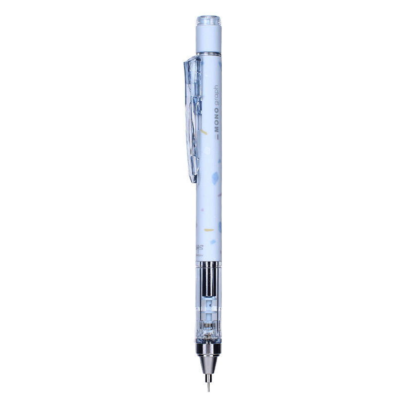 日本TOMBOW蜻蜓黑白灰限定自动铅笔MONO三方联名限定活动铅笔0.5mm学生用绘图摇摇出铅不易断低重心活动铅笔 - 图0