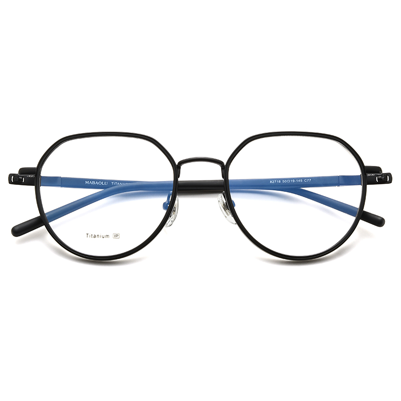 领际防蓝光电脑近视眼镜男女平光超轻纯钛全框复古韩版眼镜架 - 图3