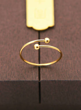 不褪色不过敏钛钢开口交叉珠戒指