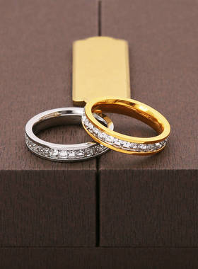 不褪色可水洗满天星满钻情侣对戒