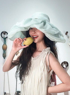 隋宜达花瓣防晒帽女优雅夏季