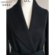 Thick double-sided cashmere black lapel large swing sheep
