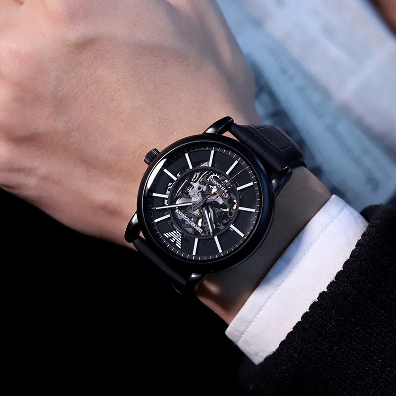 Stylish Armani Mechanical Watch Skeleton