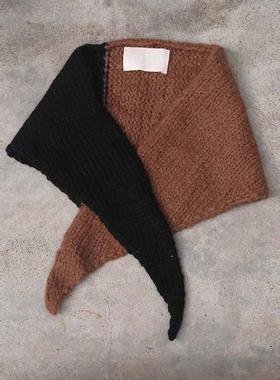 【SALE】NITTO TRIMO NECKERCHIEF hand knitted 羊绒马海毛围巾