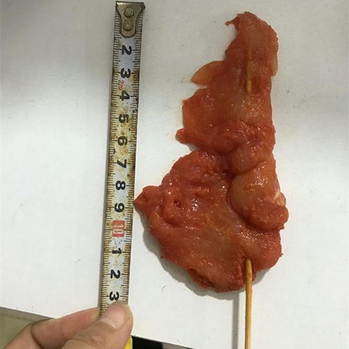 双兴火里脊肉鸡肉串40串装油炸铁板哩矶肉片烧烤食材商用 5包包邮 - 图0