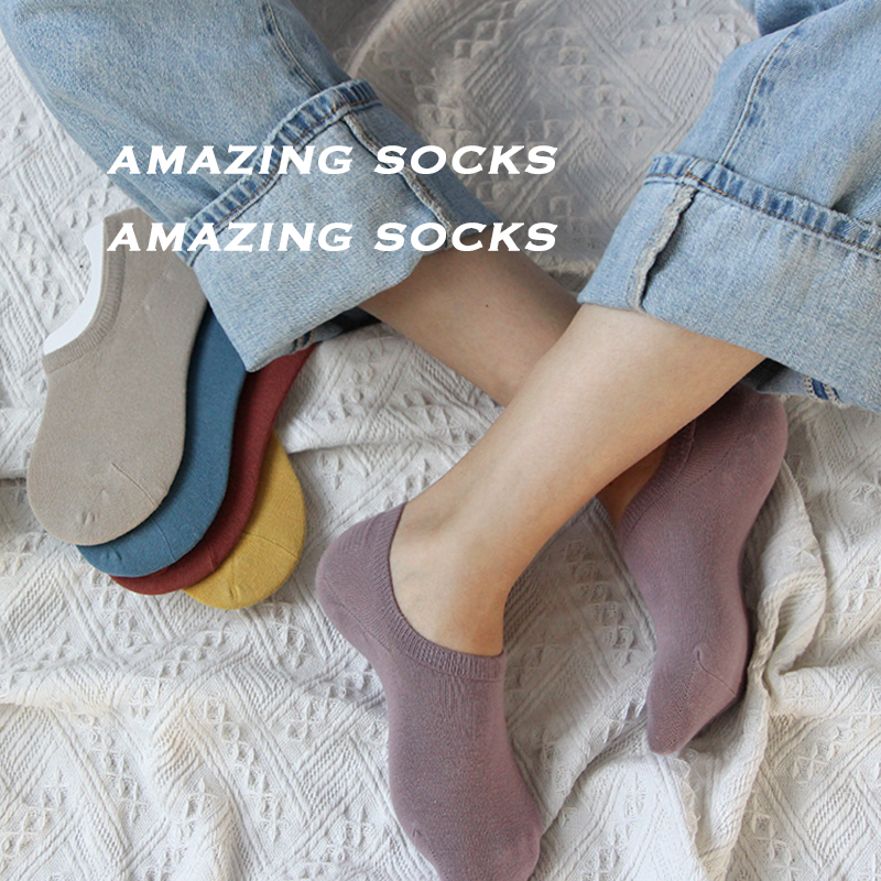 Amazing Socks夏日隐形3.0版本柔软包裹颜色升级全棉透气浅口船袜 - 图0