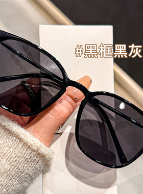 韩系奶茶色墨镜女高级感显脸小