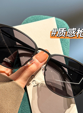 偏光墨镜男款复古半框超轻个性百