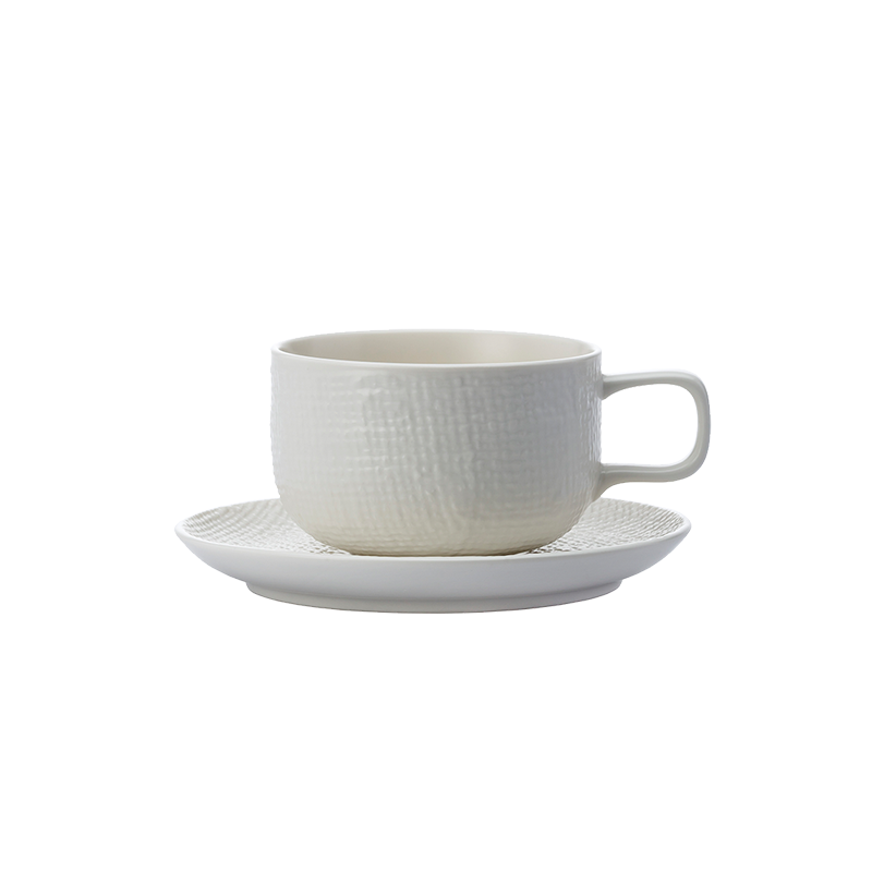Luzerne陆升陶瓷麻布纹美式大肚马克杯早餐咖啡杯子创意个性潮流-图0