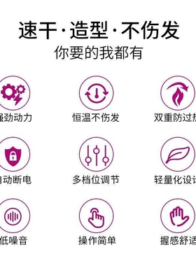康夫吹风机网红款5139锤子电吹风
