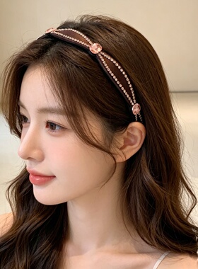 韩国新款轻奢水钻发箍女