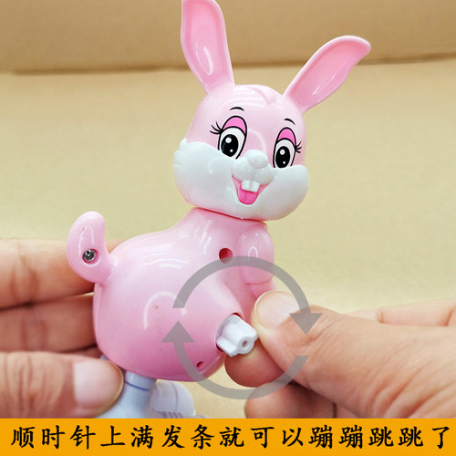 网红上弦发条玩具跳跳萝卜兔仿真动物婴幼儿宝宝男女孩学爬2-4岁 - 图2