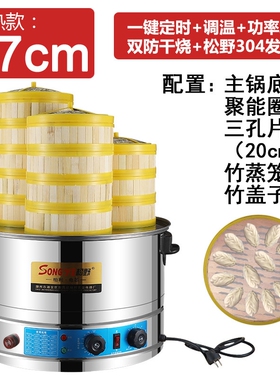松野电蒸炉商用小笼包蒸锅煤气小