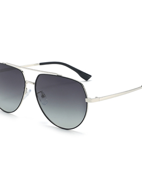 飞行员新款太阳镜男款可配近视开车钓鱼偏光墨镜带度数双梁蛤蟆镜