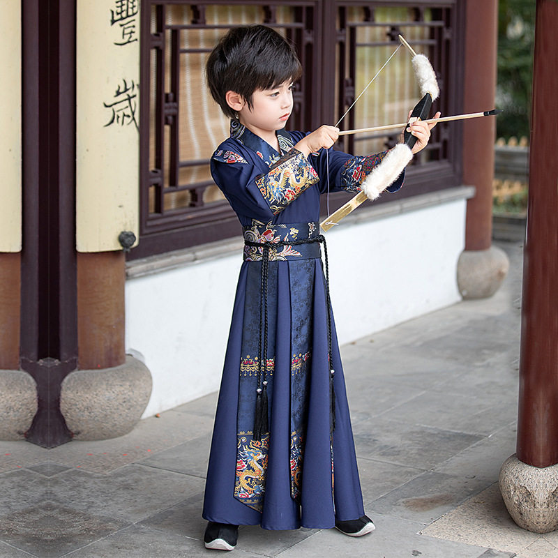 正品男童汉服秋冬新款国风儿童古装古风帅气侠客国学演出套装汉服,淘宝优惠券,粉丝福利购,淘宝优惠卷