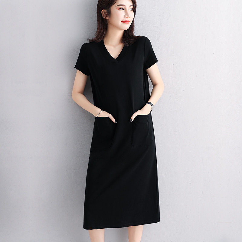 2022夏季新款黑色连衣裙无袖裙子 夏芝茉连衣裙