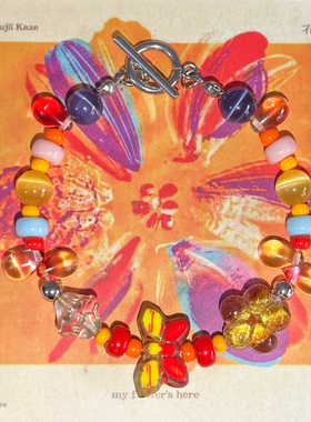 彩色捷克珠手链原创设计小众饰品