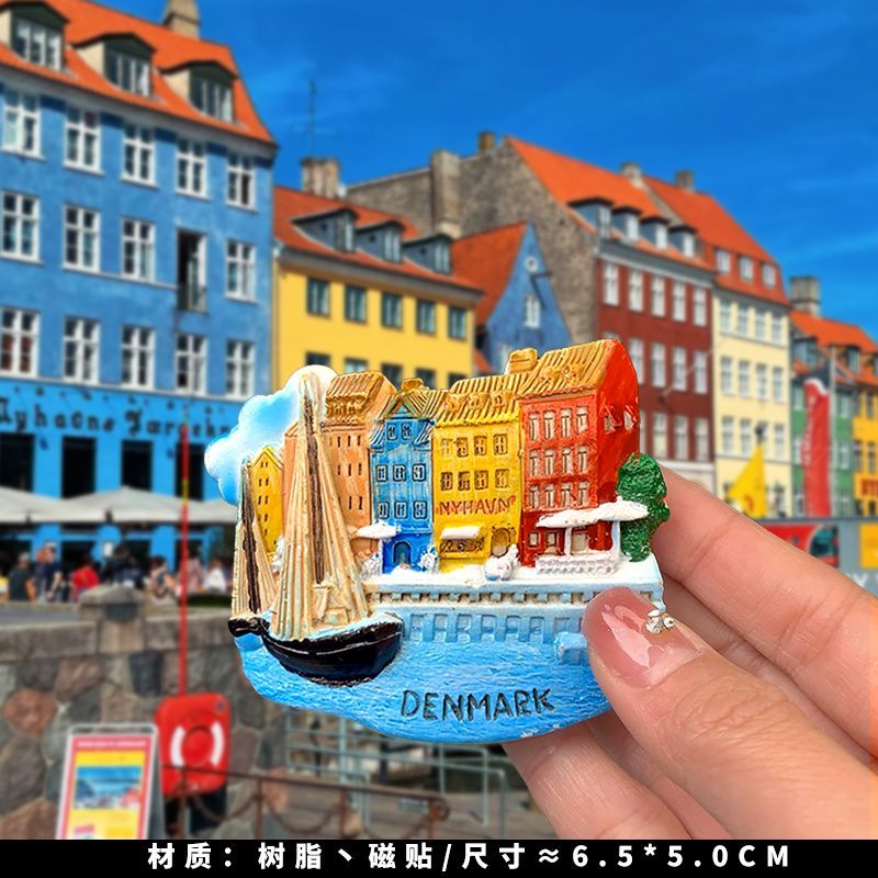 【丹麦】哥本哈根美人鱼皇冠冰箱贴旅游纪念品伴手礼创意高级感 - 图0