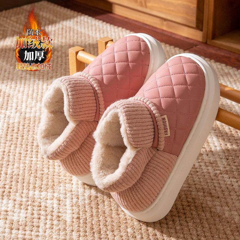 羽绒防水包跟棉拖鞋女款2025新款冬季外穿加绒加厚棉鞋家居保暖鞋,淘宝优惠券,粉丝福利购,淘宝优惠卷
