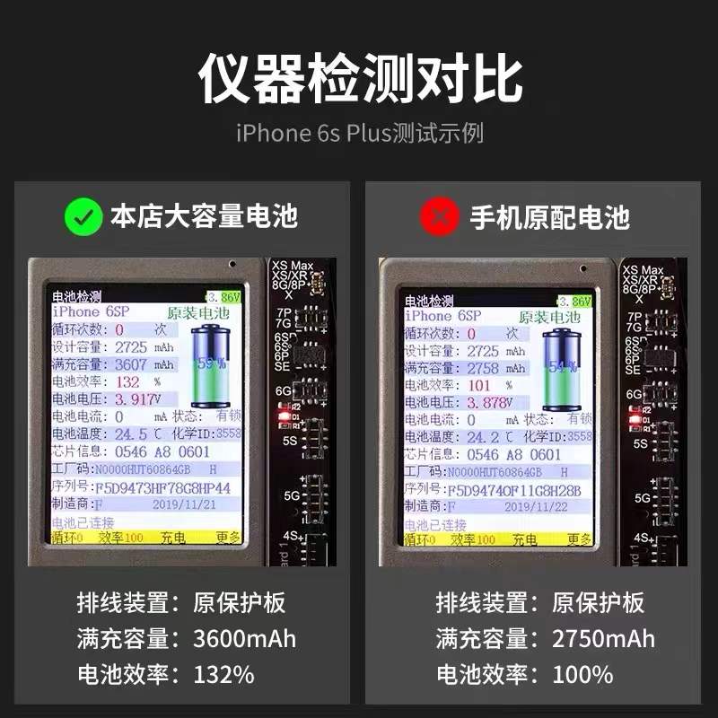 超大容量适用德赛苹果电池iPhoneX/6s/7Plus/8Plus/7/11手机电池 - 图1