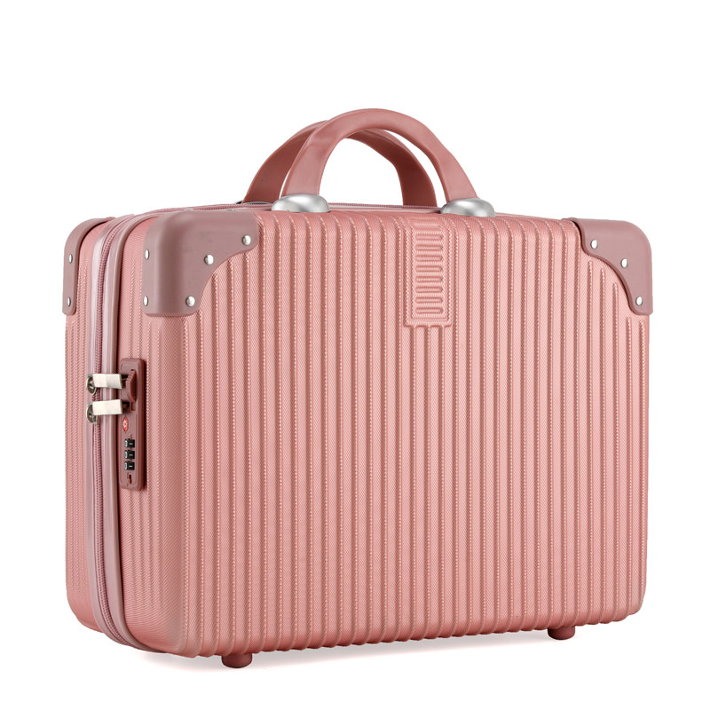 14寸手提化妆箱女小带密码锁行李箱 平凡站旅行箱