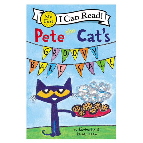 英文原版绘本 Pete the Cat's Groovy Bake Sale 平装 4-8岁儿童英语阅读故事书 幼儿英语原版绘本画册 男孩 女孩 - 图0