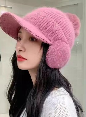 帽子女防风护耳冬季保暖挡雪帽