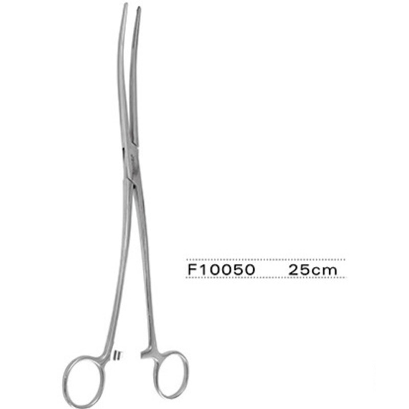 上海金钟子宫敷料钳子宫颈钳 子宫颈敷料钳 双弯 妇科敷料钳