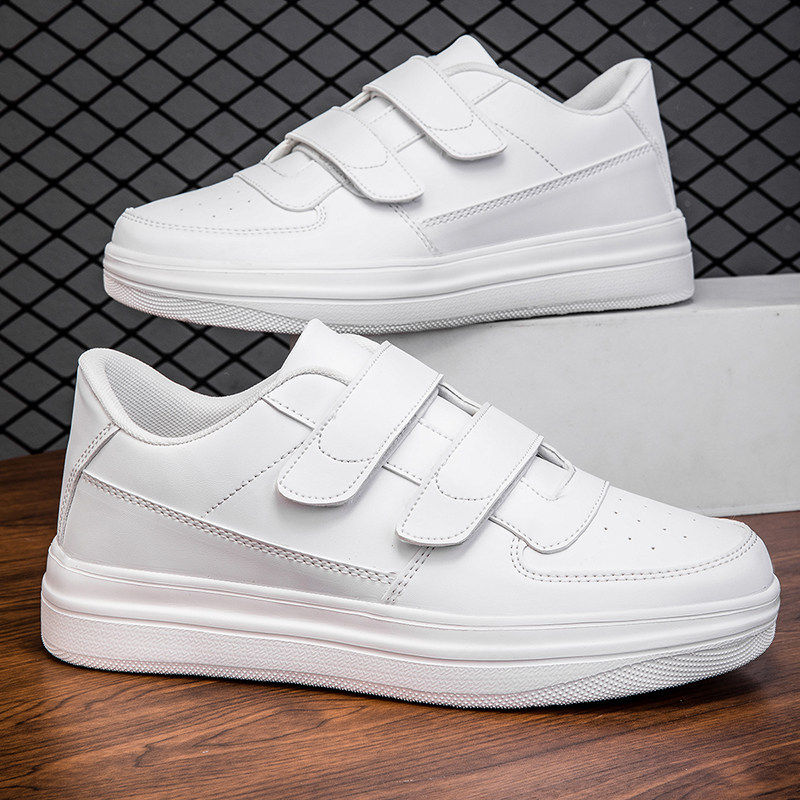 魔术贴男鞋春秋青少年小白鞋初中学生47白色板鞋无鞋带48大码鞋子,淘宝优惠券,粉丝福利购,淘宝优惠卷
