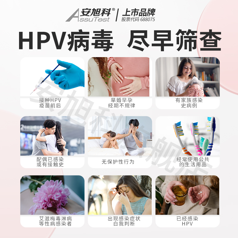安旭科HPV检测自检试纸病毒医用自测试剂盒男性女性尖锐湿疣筛查I - 图1