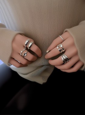 女生戒子s925纯银韩版小众