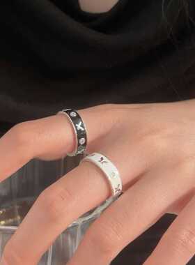 通体蝴蝶滴胶指环S925纯银指环