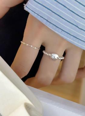 通体蝴蝶戒指女小众设计感