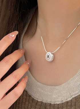 拉丝韩国百搭锁骨链S925纯银