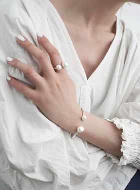 古罗珠宝女生925纯银戒指小众