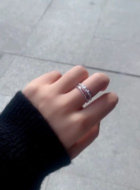 古罗珠宝女生戒指925银小众设计