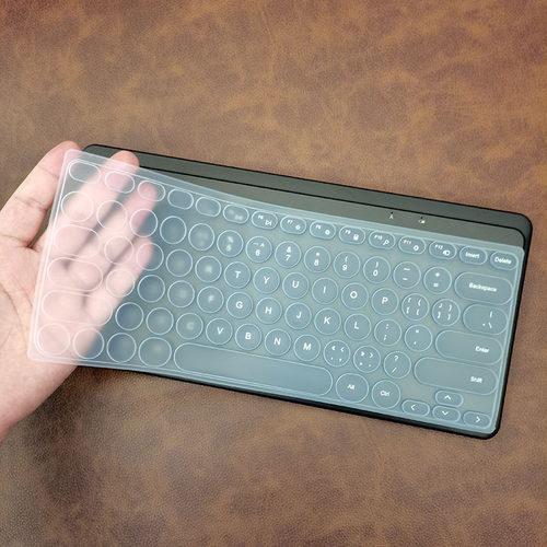 适用于富德K6键盘保护膜有线键盘圆键帽typec接口按键防尘套平板台式笔记本电脑凹凸垫罩键位全覆盖配件-图2