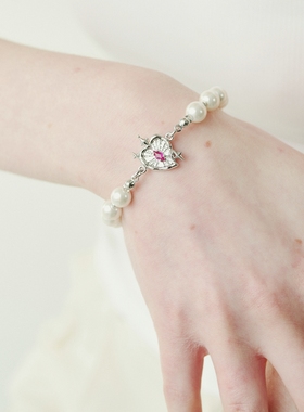 Mouhooland高级感爱心珍珠手链