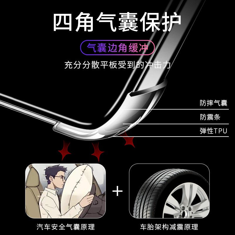 HUAWEI华为平板电脑matepad11保护套M6皮套10.95英寸适用于无盖mate11后壳matepadPro 12.6透明10.8保护壳 - 图3