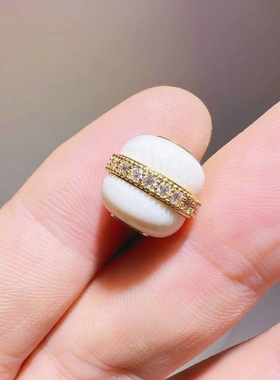 天然猛犸牙长毛精工汉堡珠顶珠腰珠diy文玩配饰百香星月佛手金刚