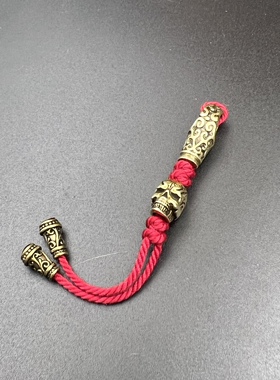 唐纹三通背云弟子珠套装，文玩配饰，百香星月佛手金刚猴头核尖顶