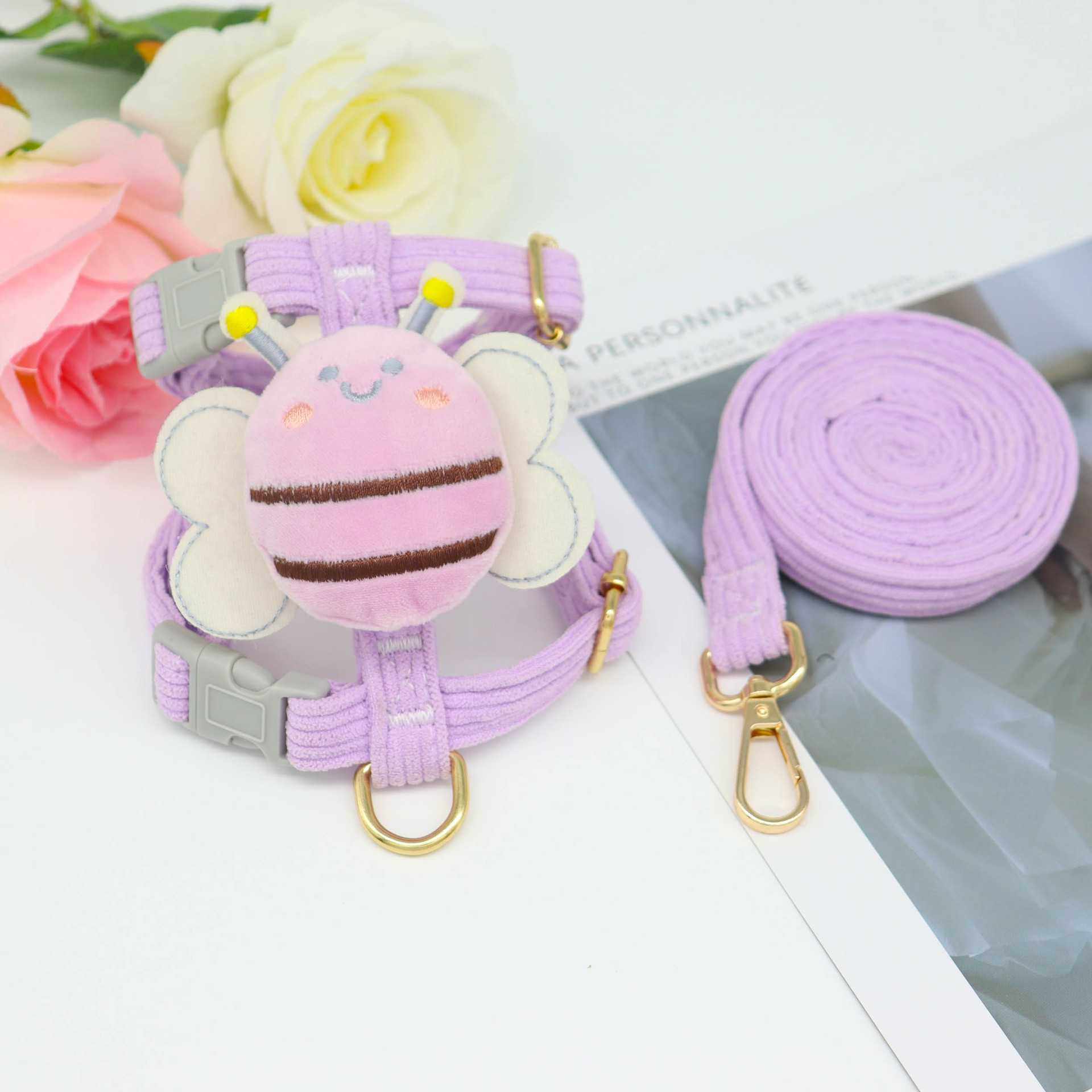 新款直销新款狗狗牵引绳卡通胸背带狗绳工字形遛猫绳胸背带宠物用,淘宝优惠券,粉丝福利购,淘宝优惠卷