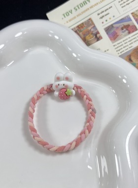 情侣闺蜜皮筋树脂可爱手绳2用