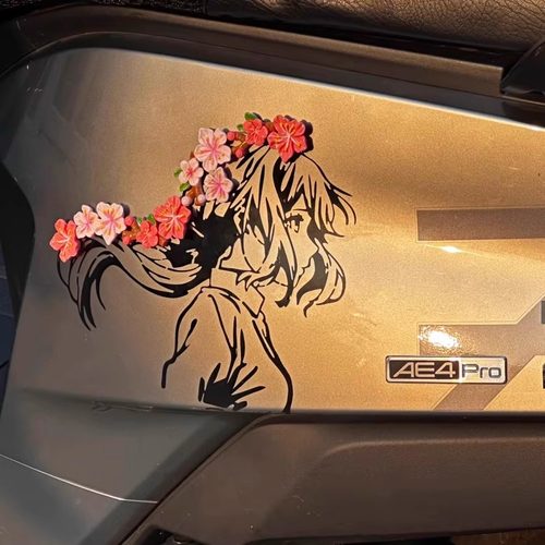 适用极核AE4/5/6/7/8车身薇尔紫罗兰永恒花园车身动漫少女防水贴 - 图0