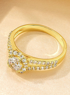 尚美伯爵方包豪镶仿莫桑石戒指女交叉双臂轻奢高级感锆石指环外贸