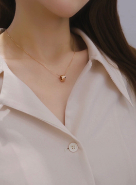 蜂巢尚美比较K金锁骨链男女同款