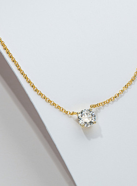 尚美伯爵3克拉八心八箭D色莫桑石项链尚美伯爵爆款S925纯银网红同