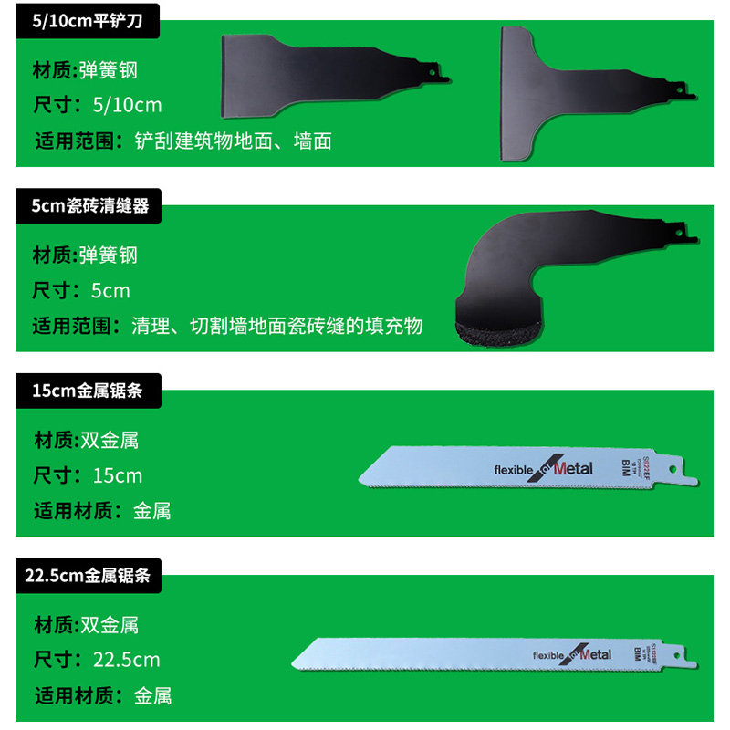 往复锯条电动马刀锯条加长快速切割金属塑料木工木材细齿粗齿锯条 - 图1