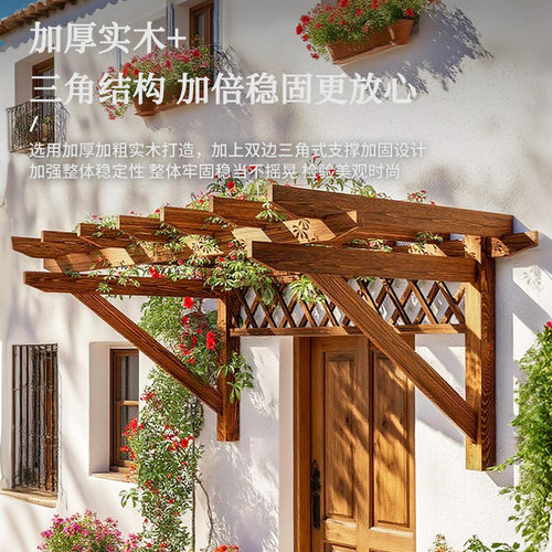 户外露台简易遮阳棚别墅庭院门头屋檐装饰雨棚雨搭窗户家用遮阳蓬 - 图1